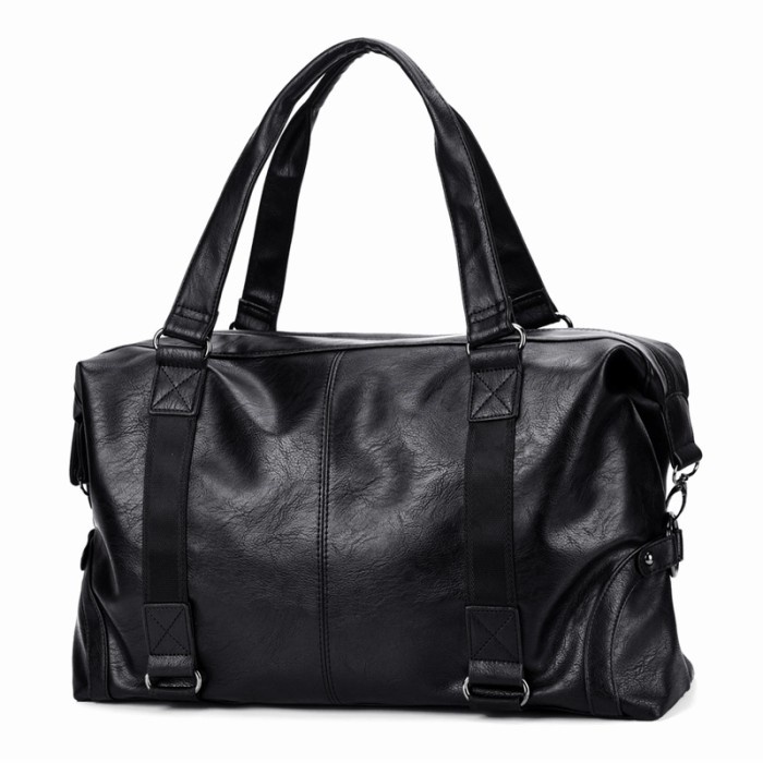 Tas travel bisa selempang dan jinjing tas kulit pria tas gym