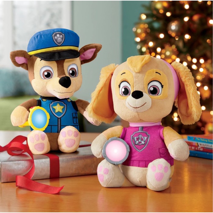 Terlaris Boneka Paw Patrol Snuggle Up Pups Plush Dolls With Flashlight & Sounds