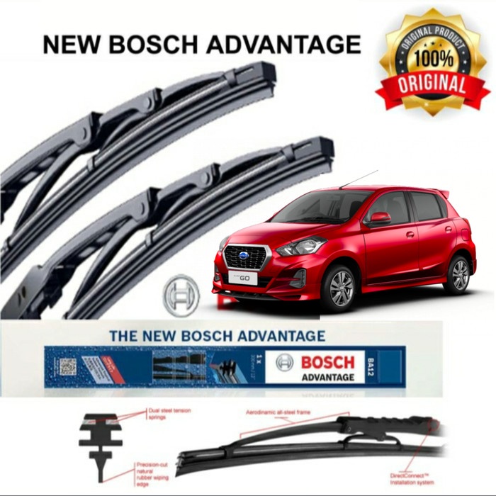 Wifer Original Bosch Datsun Go + / Karet Wiper Kaca Depan Mobil 26" Kode My 025