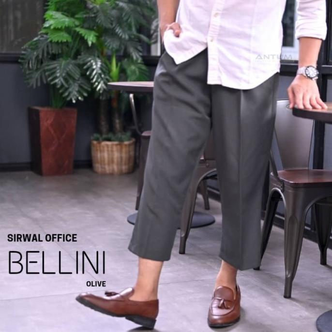 Sirwal Office Bellini Black ANTUM Celana Sirwal Kantor Cingkrang Hitam