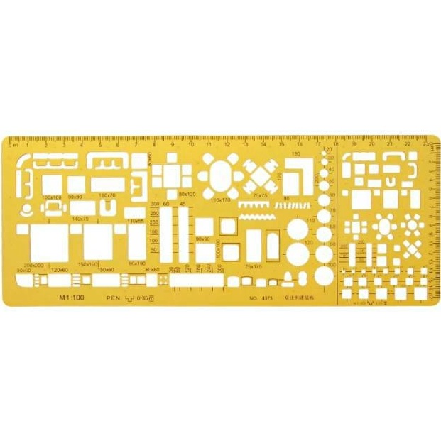 

RII JSH penggaris/mal furniture/interior template (4373) 1:100 & 1:200 Seller ̿ '̿