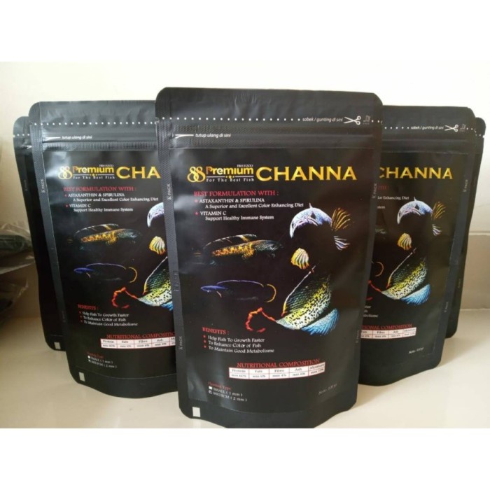 PELET IKAN 88 PREMIUM CHANNA 2MM / FISH FOOD 100 GR ready