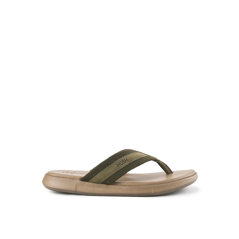 Sandal Hush Puppies Original Pria Slop Warna hijau tua dan coklat Dinner Bermerk Retro Hunter Cave T