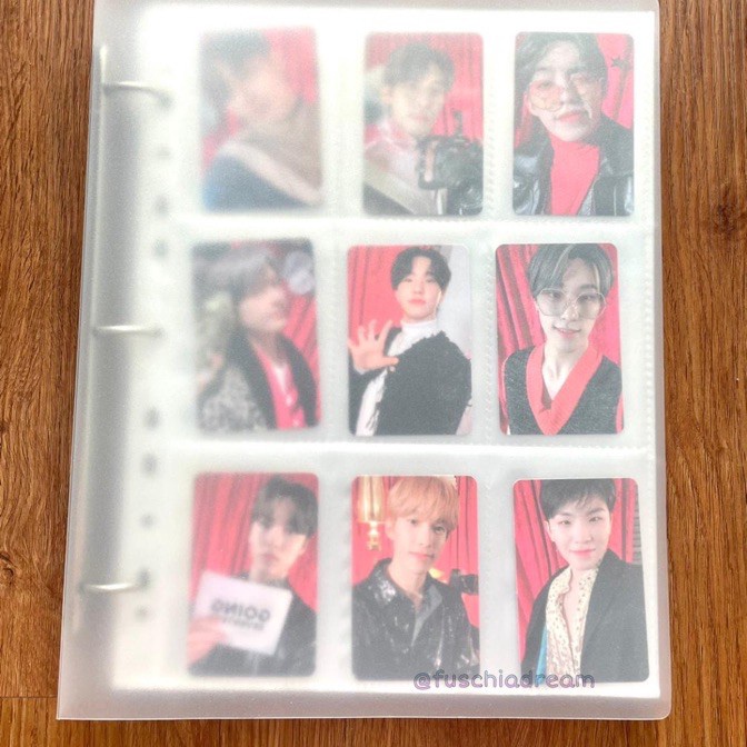

[♥B9O/☼> Binder & Sleeve Transparan A4 3 Ring [Besar] untuk Photocard/Polaroid/Postcard KPOP - treending.!