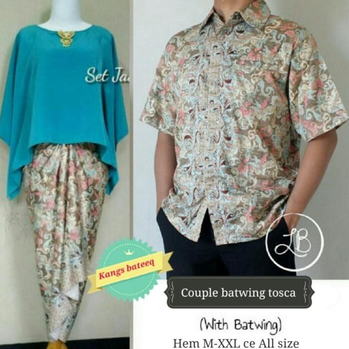 New Sale Couple Kebaya Batwing Rok Lilit Latifah Batik Original