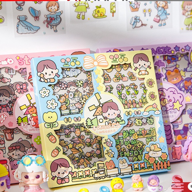 

(♡❤12.AS] OSM JKT 5576 Stiker Set 100 lembar / Sticker Box Stiker Set Aesthetic Dekor Buku / Sticker Motif Kartun Korea Lucu Anti Air baanyak diminati..!