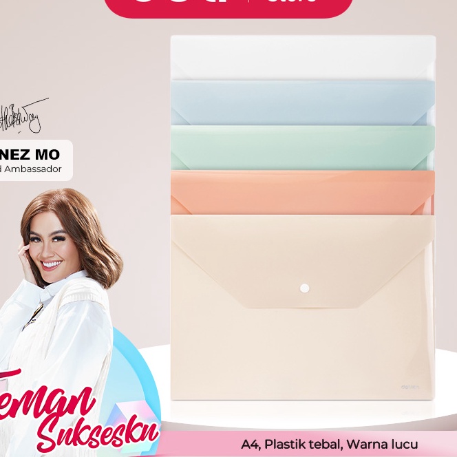 

[G 3V㊚㊖) Deli Map Plastik / File Bag / Tas Map Plastik Isi 5 PP301/ supeer.keren..