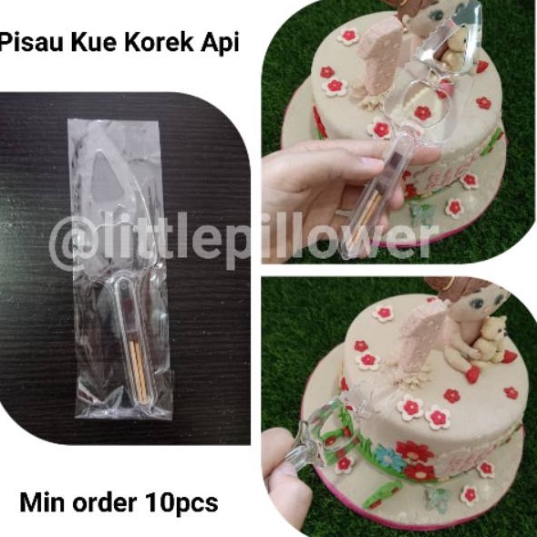 Murah (Isi 10pcs - PISAU KUE) Pisau Kue Korek Api/Pisau Kue Tart/Pisau Kue Bolu Readystock