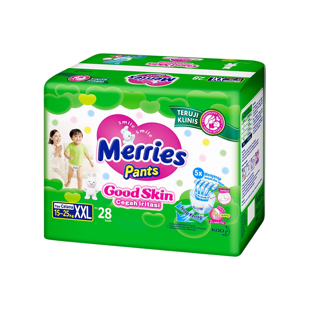 Merries Pants Good Skin Popok Celana XXL 28 pcs Carton-2
