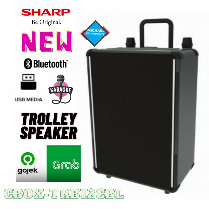 Sharp Speaker Trolley Cbox-Trb12Cbl