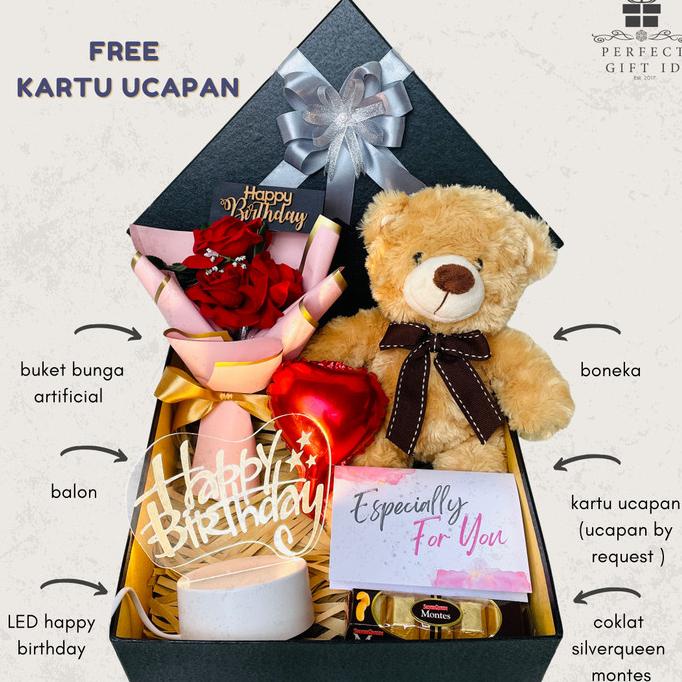 

Kado Ulang Tahun / Kado Anniversary/ Hampers Bunga Boneka/Hadiah Ultah