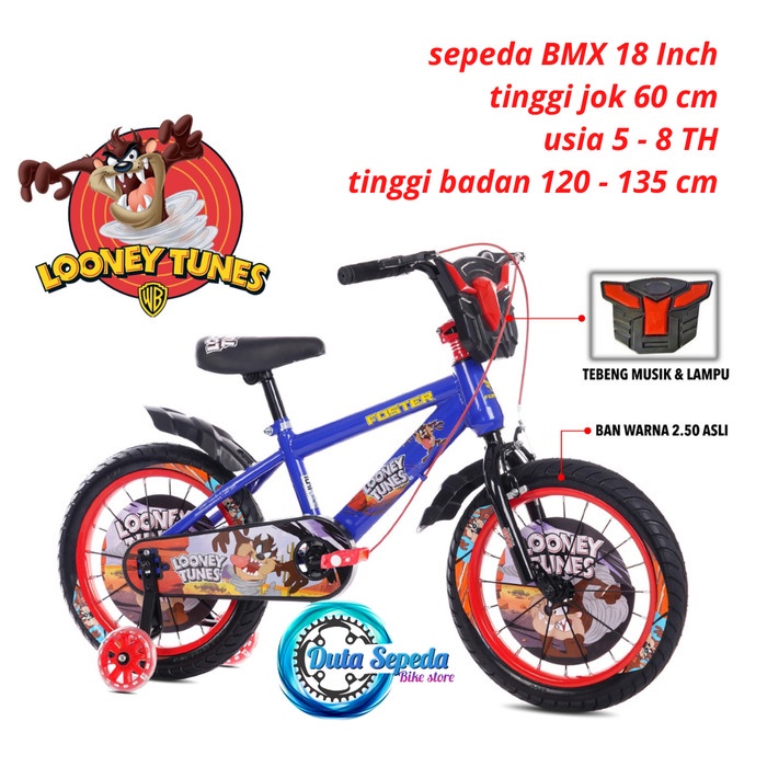 Sepeda Anak Laki 18 Inch Ban Besar Untuk Usia 5 - 8 Tahun Berkualitas