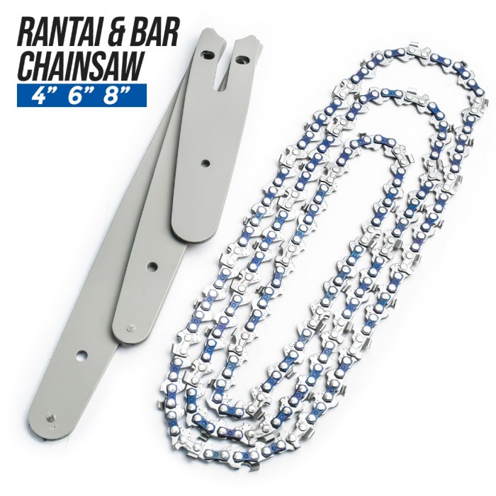 Allefix Rantai Mata Chainsaw Bar Refil Chainsaw Mini 4/6/8 Inch-