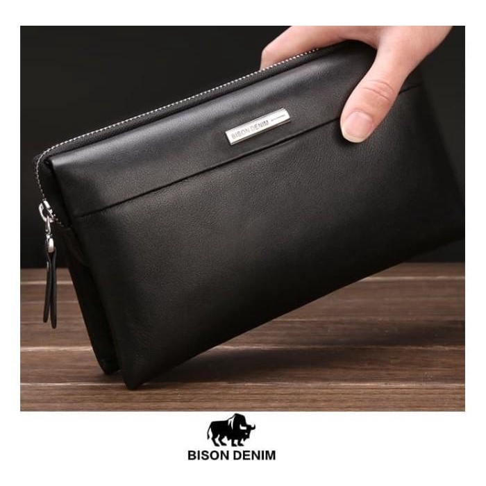 Bison Denim-Handbag Pria / Clutch Bag Mewah (Bison N8009-2B)