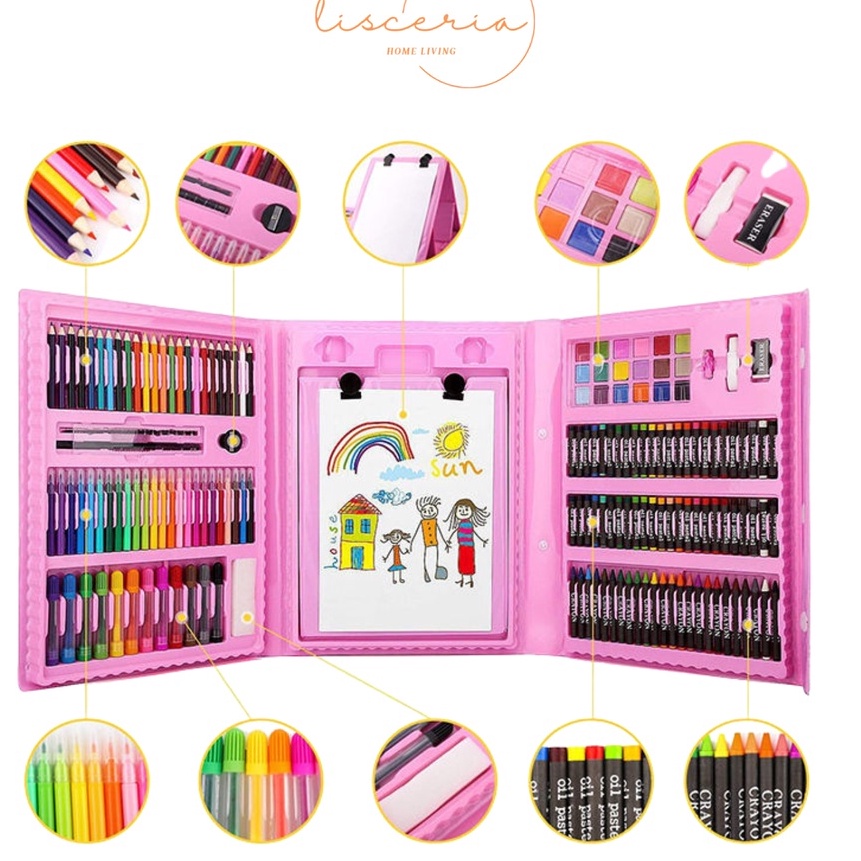 

(J☎ O✯S] [ LSC ] Crayon Pensil Warna Art Set Pensil Warna Crayon ( 208 ) / terviiral.!