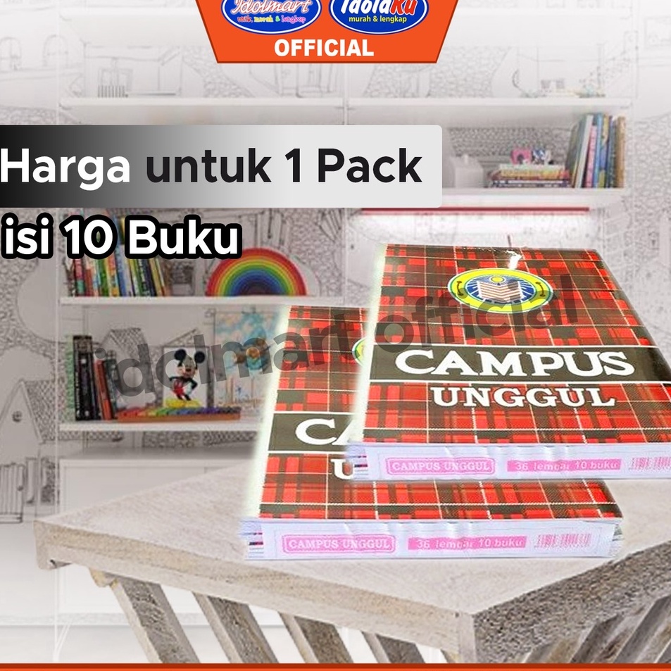 

☍Kirim Langsung➟ IDOLMART Buku Tulis Campus Unggul isi 36 Lembar Buku Tulis sekolah Boxy/10 pcs Z79 ❆
