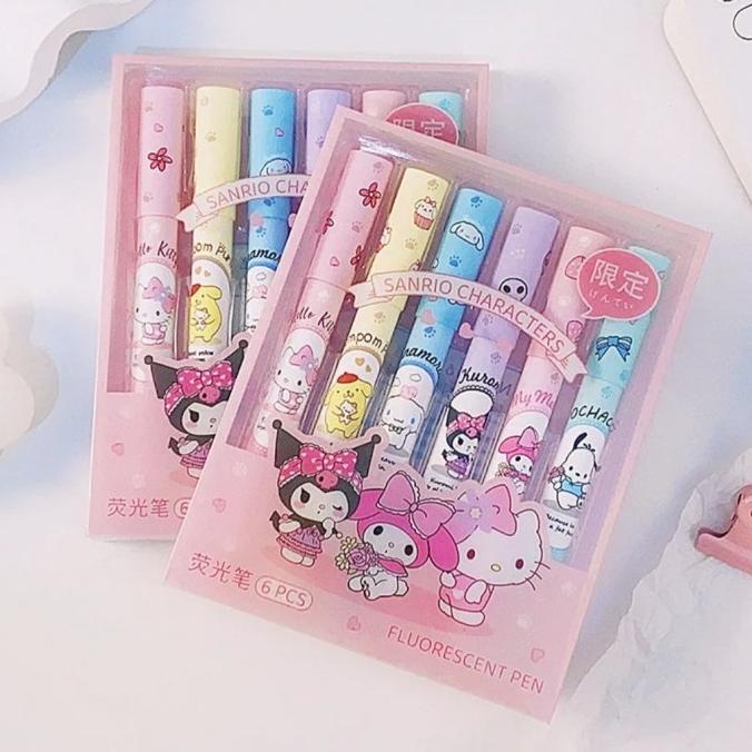 

Lovely- Marker highlighter sanrio isi 6 pcs
