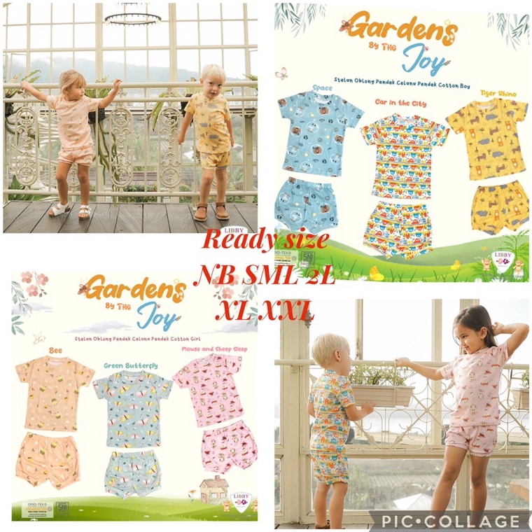 Chekout.. NEW Stelan Oblong PENDEK Celana Pendek Rib Tipis Cotton Libby Baby Nb SML 2L XL XXL