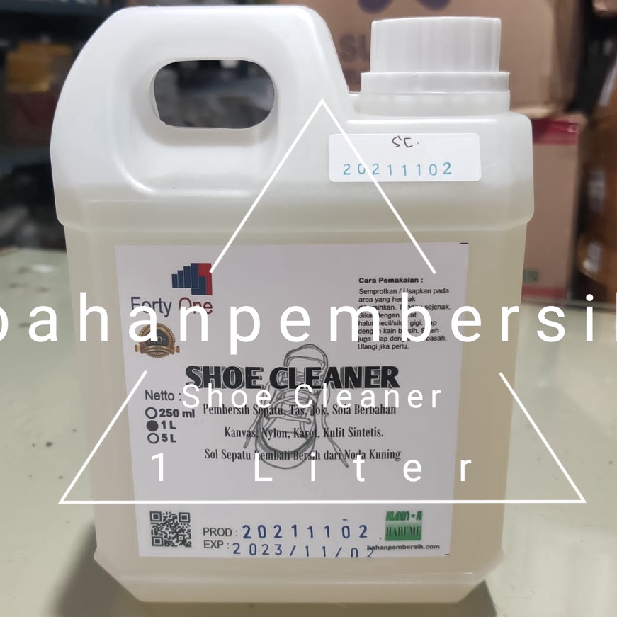 (MT/❦Q➤] Shoe Cleaner 1 Liter Forty One  Kleen-R Harume Pembersih Sepatu Tas Jok Sofa Kain Karet Kul