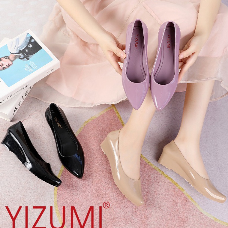 Booming.. Sepatu Jelly Wanita Wedges | Sepatu Kerja Wanita Yizumi l L5005