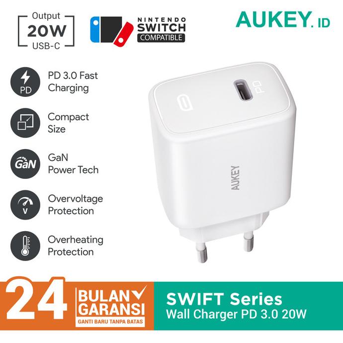 Aukey Charger 20W PD 3.0 Fast Charging