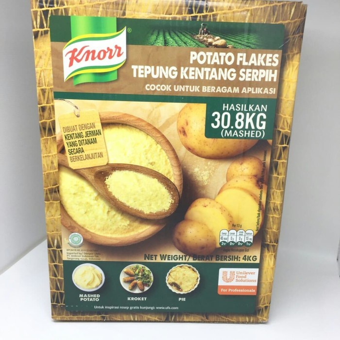 

Terlaris Knorr Potato Flakes 4Kg / Tepung Kentang Knorr 4Kg