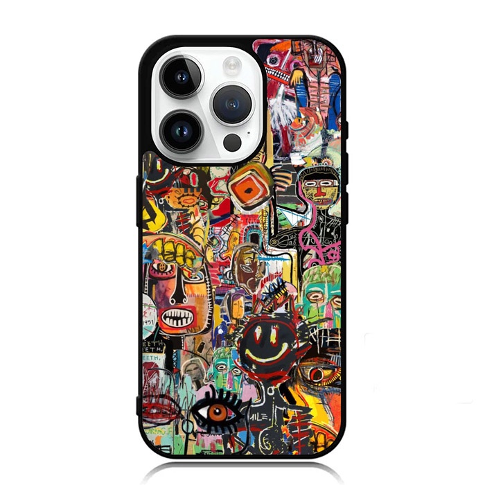 Casing Case Custom iPhone 15 14 13 12 11 XR XS X 8 7 6 5 SE Pro Max Mini Plus Basquiat AE2087 Hardca