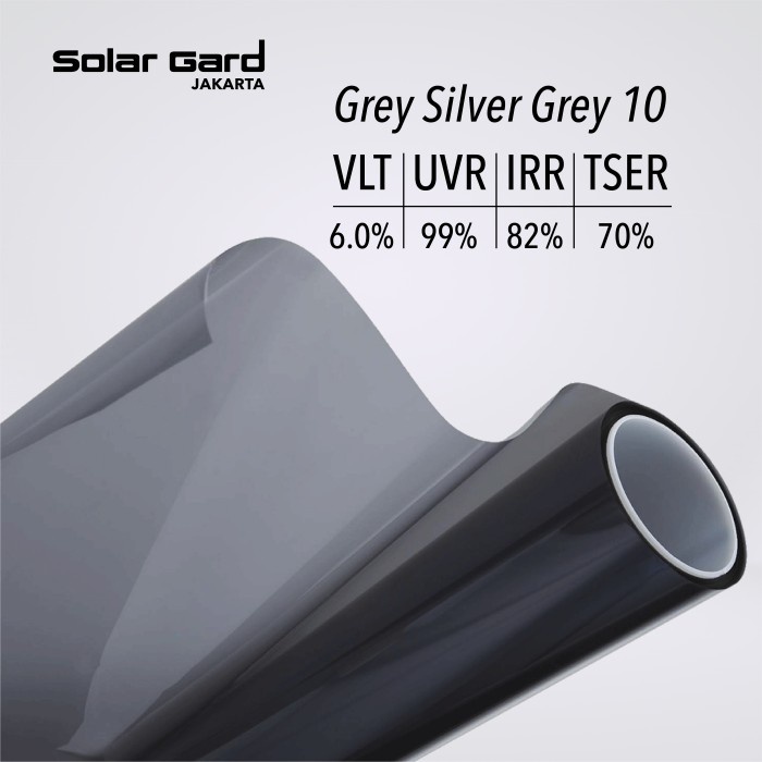 Ready stok KacaFilm SolarGard Grey Silver Grey 10 Rumah/Gedung/Building/FlatGlass