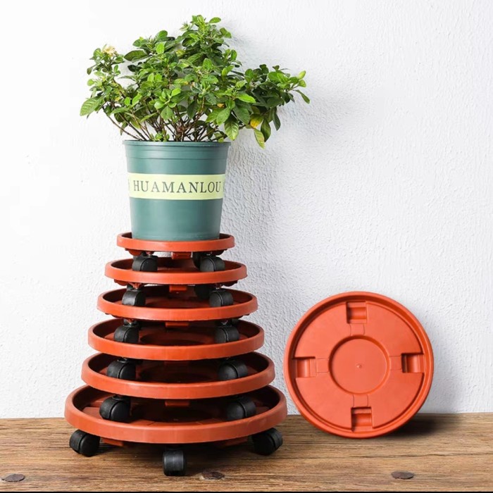 Ready stok JUMBO TEMPAT ALAS TATAKAN VAS POT VASE RODA BUNGA TANAMAN TUMBUHAN