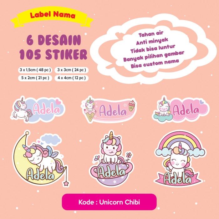 

Terlaris Stiker Nama Waterproof