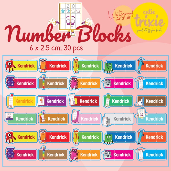 

Terlaris Sticker Label Nama Anak Numberblocks