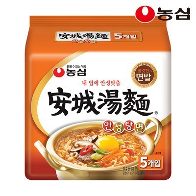 

Nongshim Ansungtangmyun Noodle Soup 625Gr (5Pcs X 125G) Bestseller Mie Impor