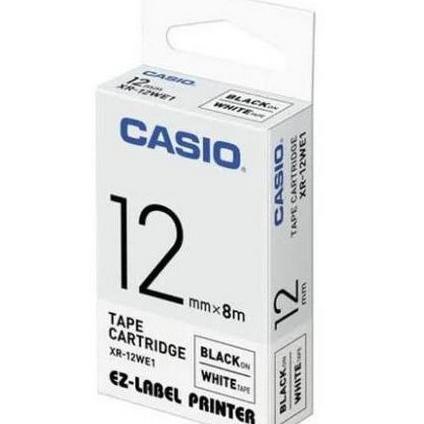 

TER-UPDATE EZ LABEL PRINTER XR-12TWE 12MM BLACK ON WHITE TAPE LABEL CASIO #ORIGINAL