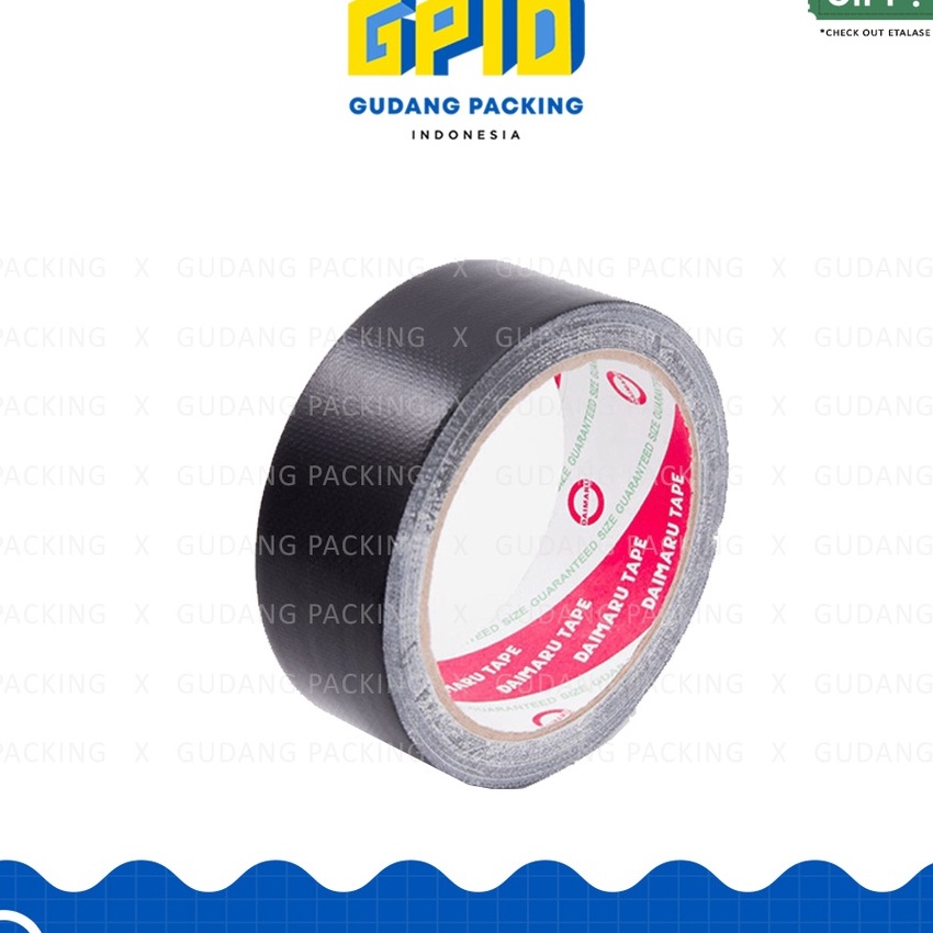 

(❣.❣9CP] DAIMARU - Lakban Kain Cloth Tape Hitam 1.5 inch / 36mm x 12 m - muurah.