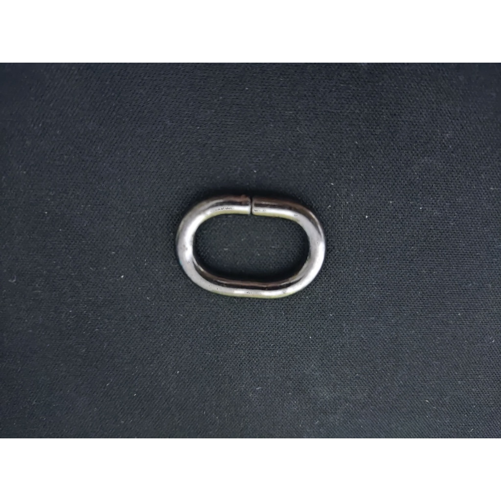 Ring Oval 2 CM Tebal 4 MM - Ring Tas - BlackNikel