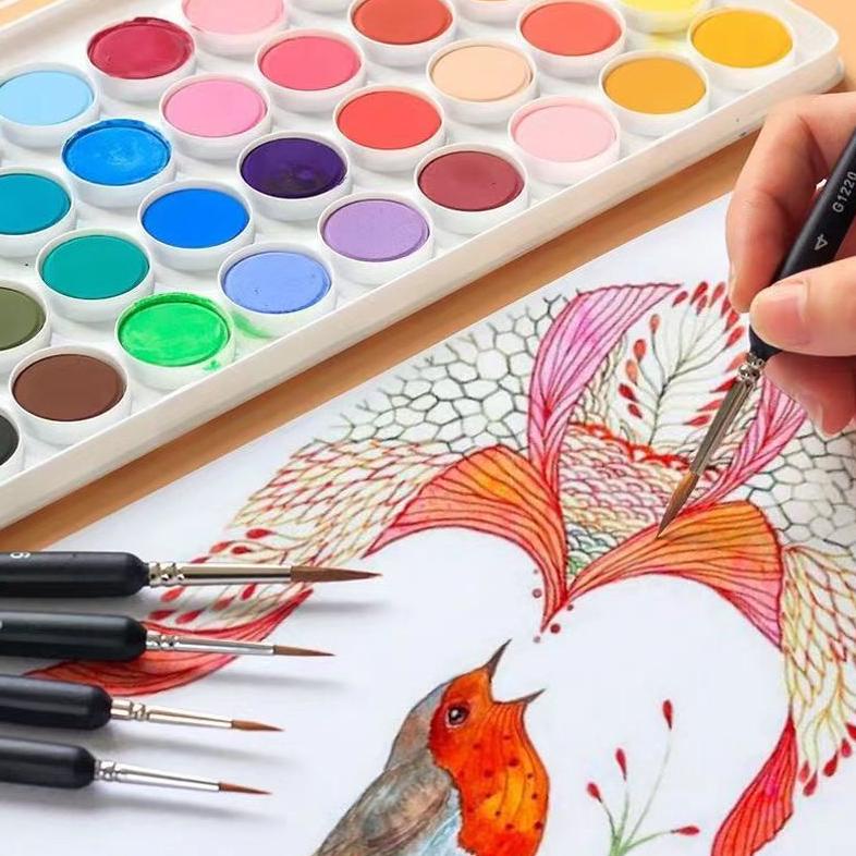 

Promo Br-Wn 00000 - 7 Kuas Lukis Cat Air Bulu Serigala Profesional / Professional Pen-Type Round Watercolour Wolf Hair / Bristles Painting / Artist / Detail / Liner Brush Samoyed Mm783