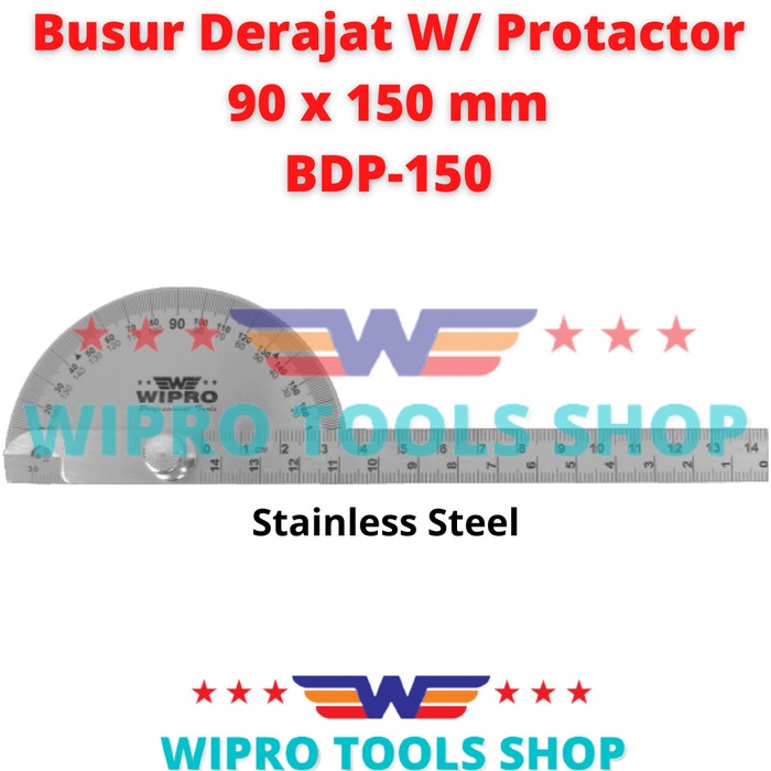 

Penggaris Busur Derajat Dengan Protactor 90 X 150Mm Bdp 150 Wipro Best Seller
