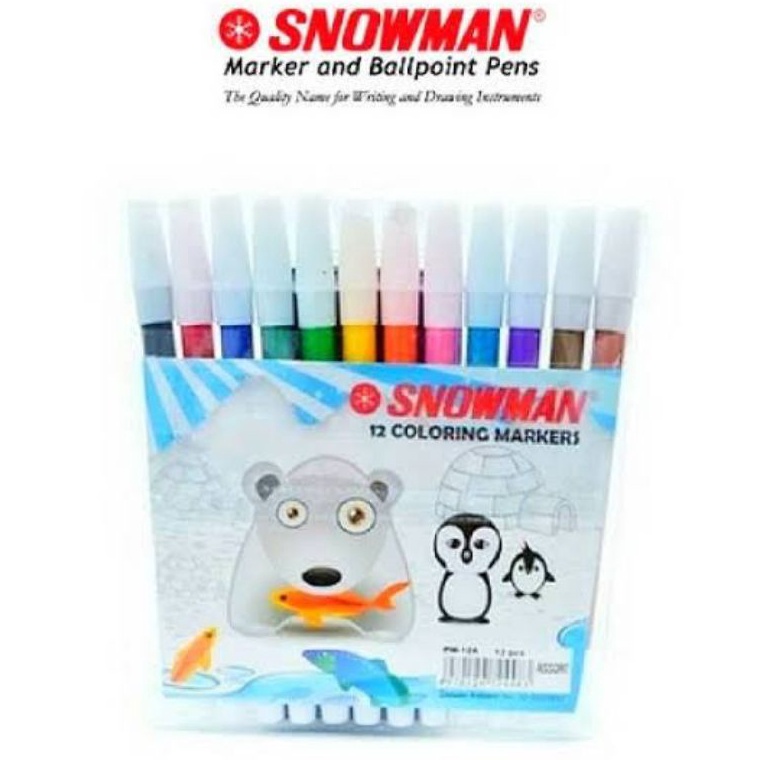 

Murah・Spidol Snowman 12 Warna PW 12A