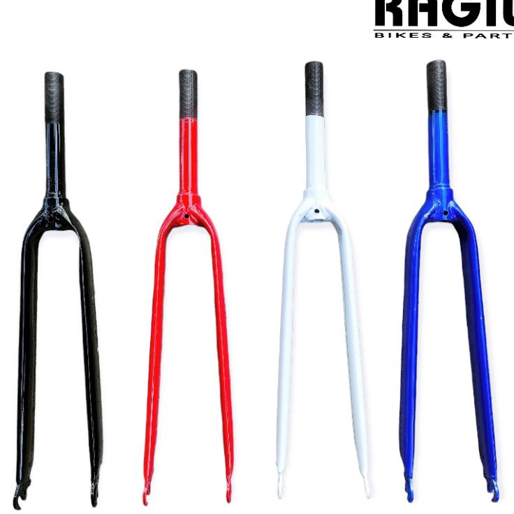 GROSIR FORK SEPEDA FIXIE FIXI RIGID GARPU STANDAR DAN OVERSIZE 22.2 25.4 28.6 HITAM PUTIH MERAH BIRU