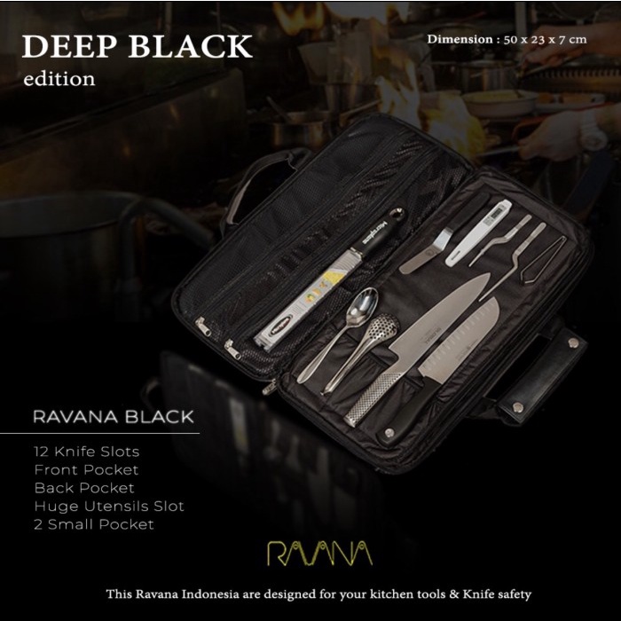 Terlaris Ravana Knife Bag Tas Pisau Kulit Dan Denim 12 Slot Knife Bag