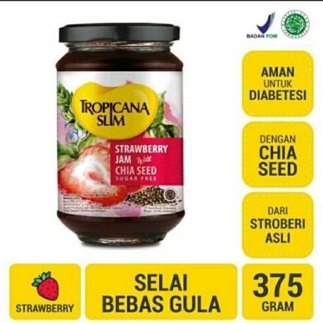 

Tropicana Slim selai strawberry sugar free 375 gr