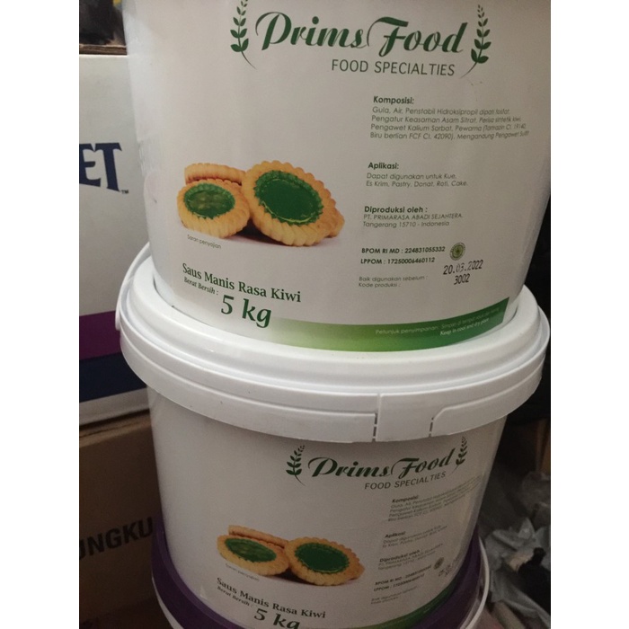 

Primsfood Selai Kiwi 5 kg Filling Topping Isian Roti Kue