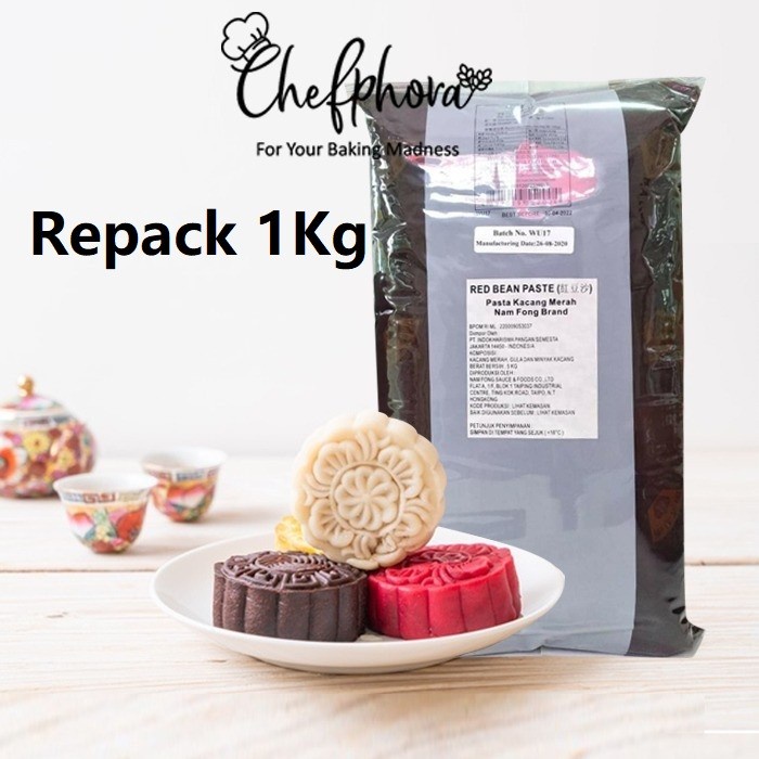 

Isian Mooncake Kue Bulan Paste Red Bean Tausa Nam Fong Repack 1KG