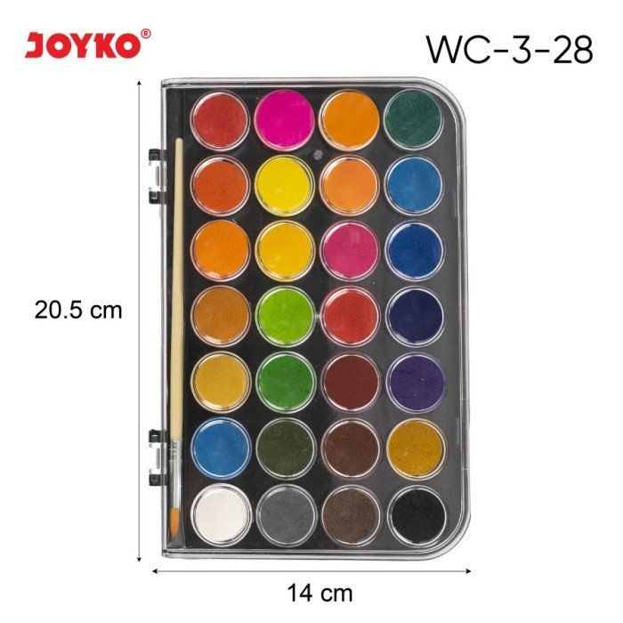 

Joyko Water Color Wc-3-28 Warna Cake Watercolour Cat Air Pocket Colors