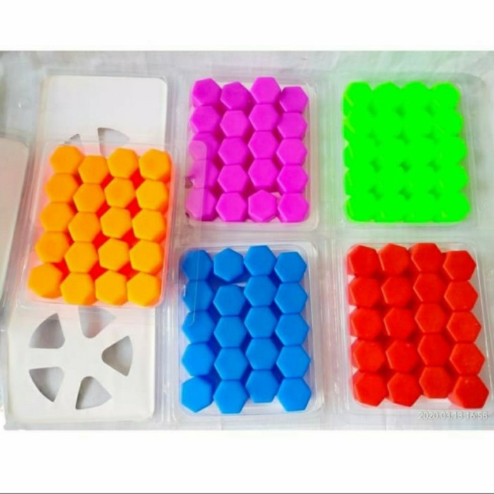 Cover Baut Racing Roda Ban Velg Mobil Tutup Mur Silicone 19mm isi 20 best