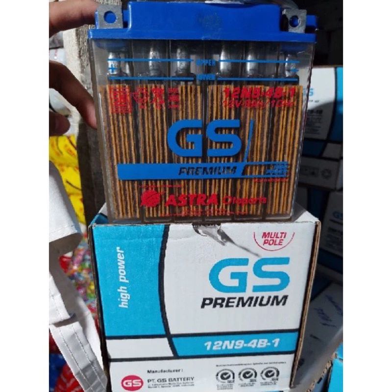 Aki Basah Batre GS ASTRA THUNDER 125 12N9-4B-1 (SERI 5)
