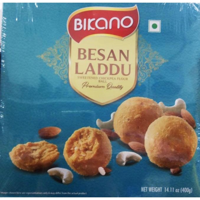 

=+=+=+] Ladoo Laddu Manisan India dari tepung daal chana 400 gram siap masak