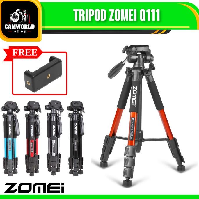 Tripod ZOMEI Q111 - DSLR Tripod Kamera Travel Paket Free Holder
