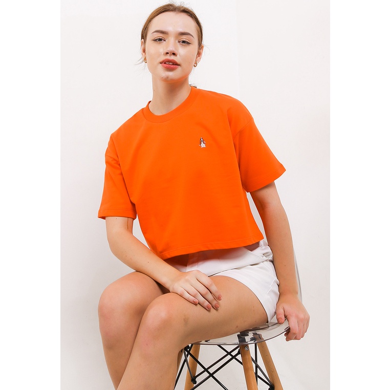 Kaos Hush Puppies Original Wanita T Shirt Material katun kombinasi tidak transparan, ringan dan stre