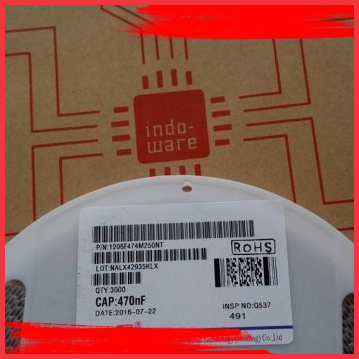 (IDW) 1206 474 470NF 470NF KAPASITOR 2012 474 SMD KAPASITOR CAPASITOR